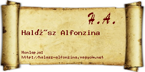 Halász Alfonzina névjegykártya